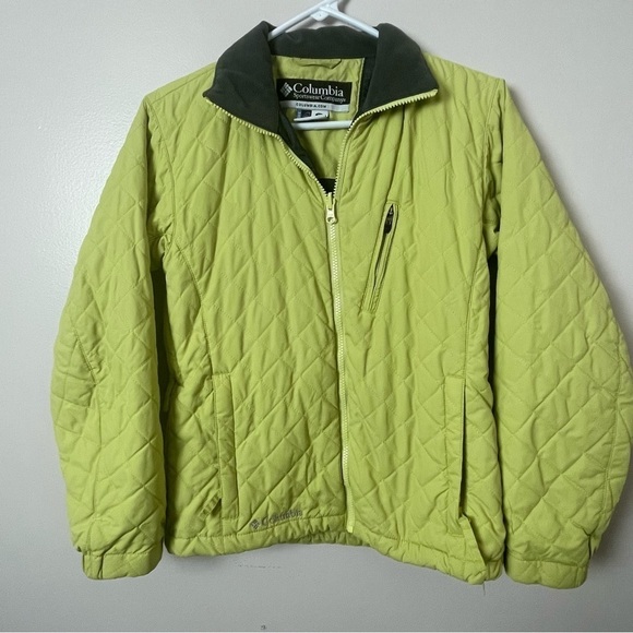 Columbia Interchange Quilted Jacket - XS Green/Yellow - Picture 1 of 10